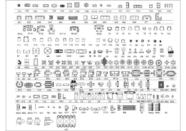 室内家具CAD平面图库 设计、应用与管理